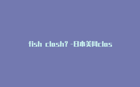 fish clash?-日本美网clash100分享