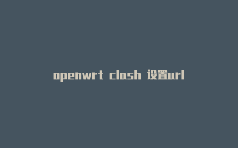 openwrt clash 设置url