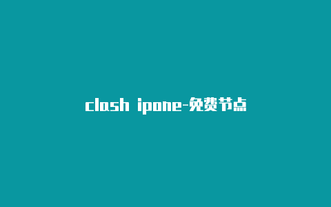 clash ipone-免费节点