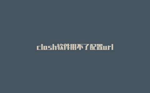 clash软件用不了配置url-Clash for Windows