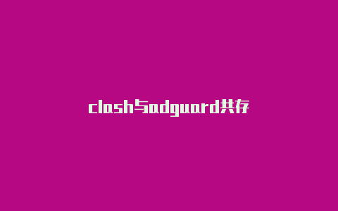 clash与adguard共存