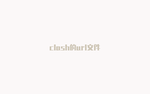 clash的url文件