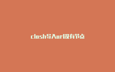 clash导入url没有节点