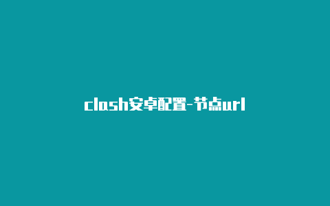 clash安卓配置-节点url