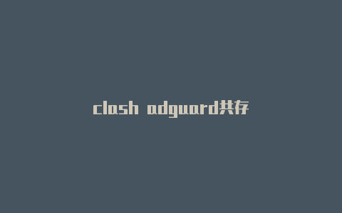 clash adguard共存