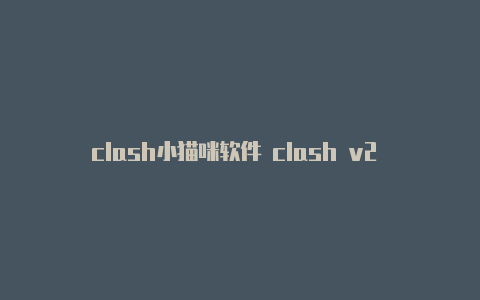 clash小猫咪软件 clash v2 是软拍吗