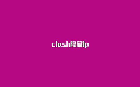 clash隐藏ip