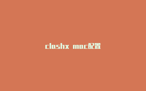 clashx mac配置