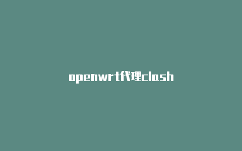 openwrt代理clash